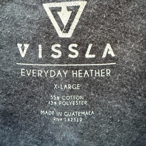 Vissla Everyday Heather Graphic Tee XL (Fits M/L) Surf Skate Ocean - Picture 2 of 11